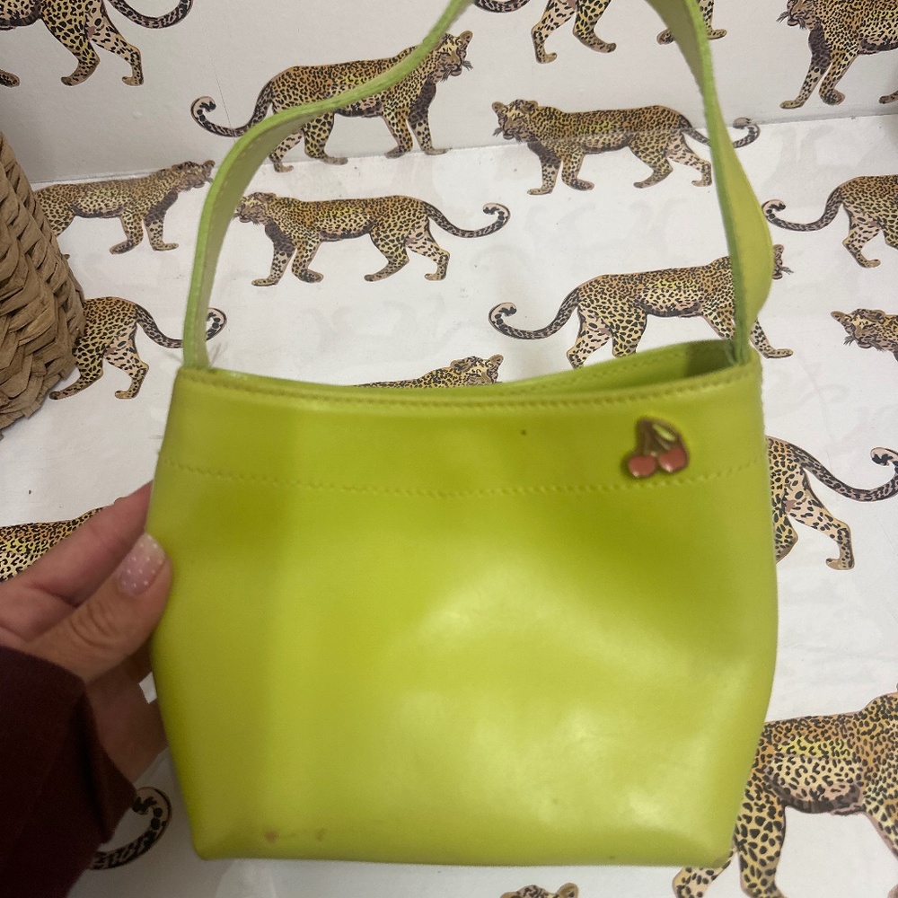 Lime Green Childrens Furla leather handbag